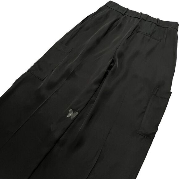 Loulou‎ Studio Carmel Cargo Wide Leg Pant in Black - Picture 12 of 15